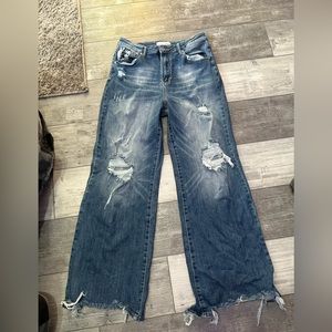 High rise flare jeans